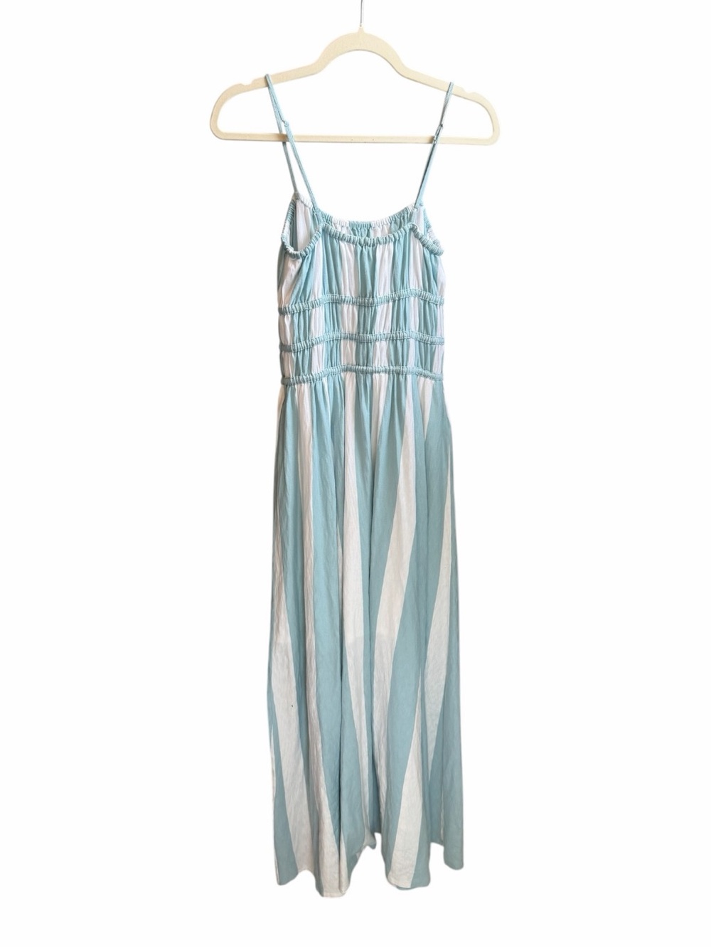 American Eagle Outfitters Light Blue & White Striped Maxi Dress